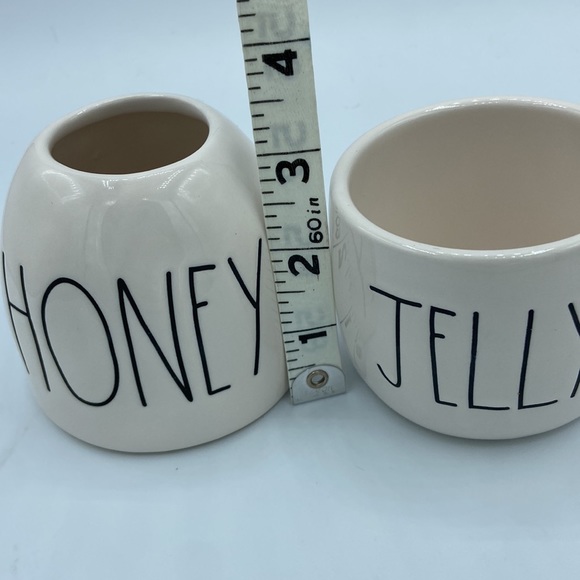 RAE DUNN Set 2 HONEY & JELLY Jars Vase Containers - Picture 9 of 11